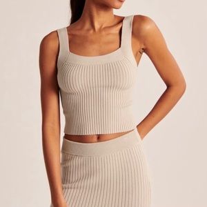 Ribbed Abercrombie and Fitch skirt set